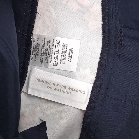 LOFT Floral Riviera Shorts Navy Blue 12 - Picture 14 of 15